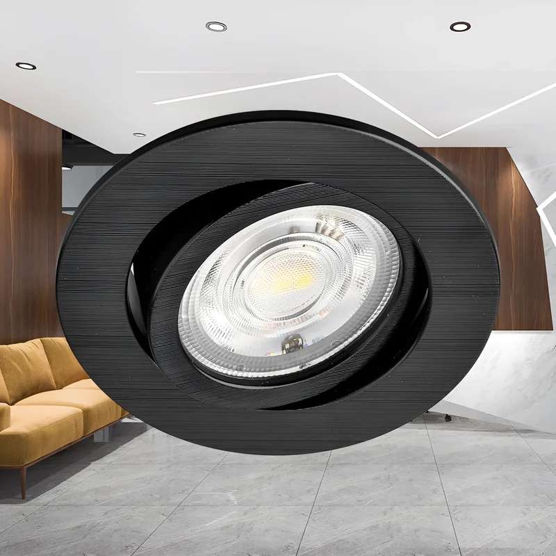 Led Spot Einbaustrahler Panel Downlight Einbau Strahler 7W Schwenkbar IP20 (Weiß) – Ansicht 2